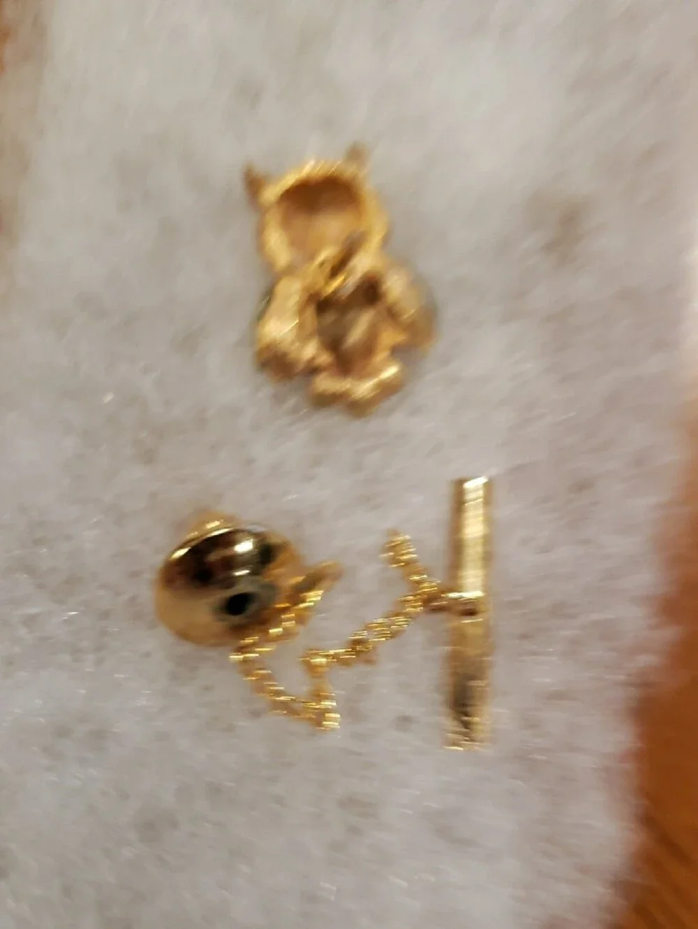 Vintage Owl Tie Tac Gold-Tone with Rhinestones